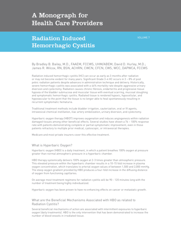 Monograph: Radiation Induced Hemorrhagic Cystitis