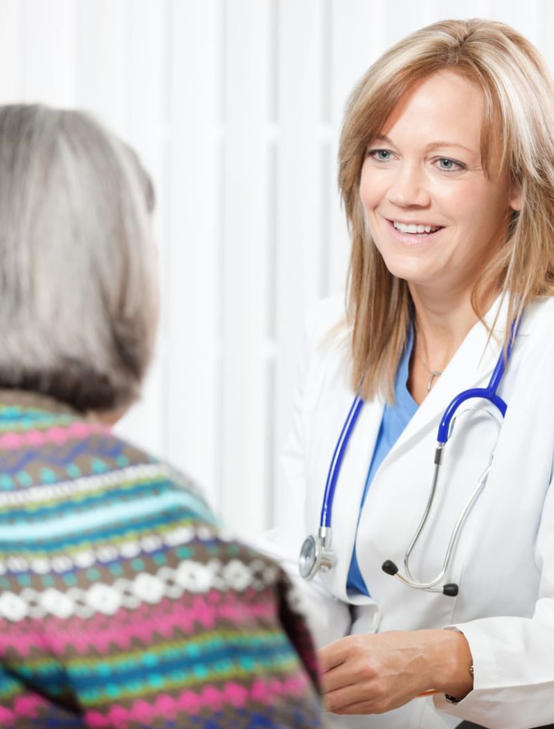 Doctor talking to patient