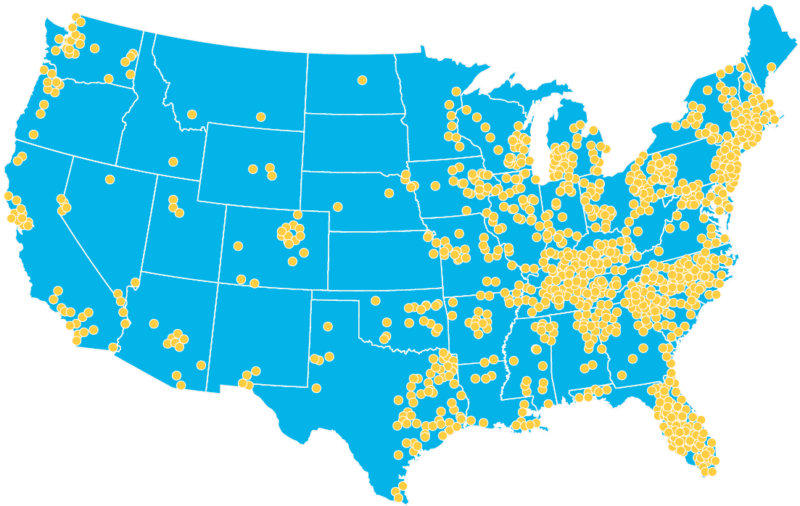 wound care center locations map