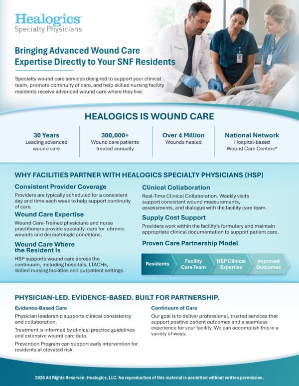Healogics is your partner for integrated wound care in skilled nursing facilities