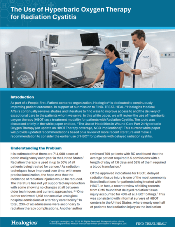 The Use of Hyperbaric Oxygen Therapy for Radiation Cystitis