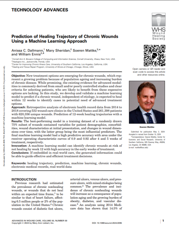 The Association Between Risk-Adjusted Wound Healing Rates and Long-Term Outcomes in a Network of U.S. Wound Care Clinics